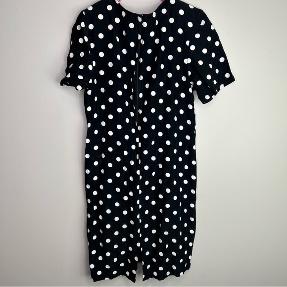Vintage My Michelle girls black with white polka dots dress size 10 - Picture 3 of 9